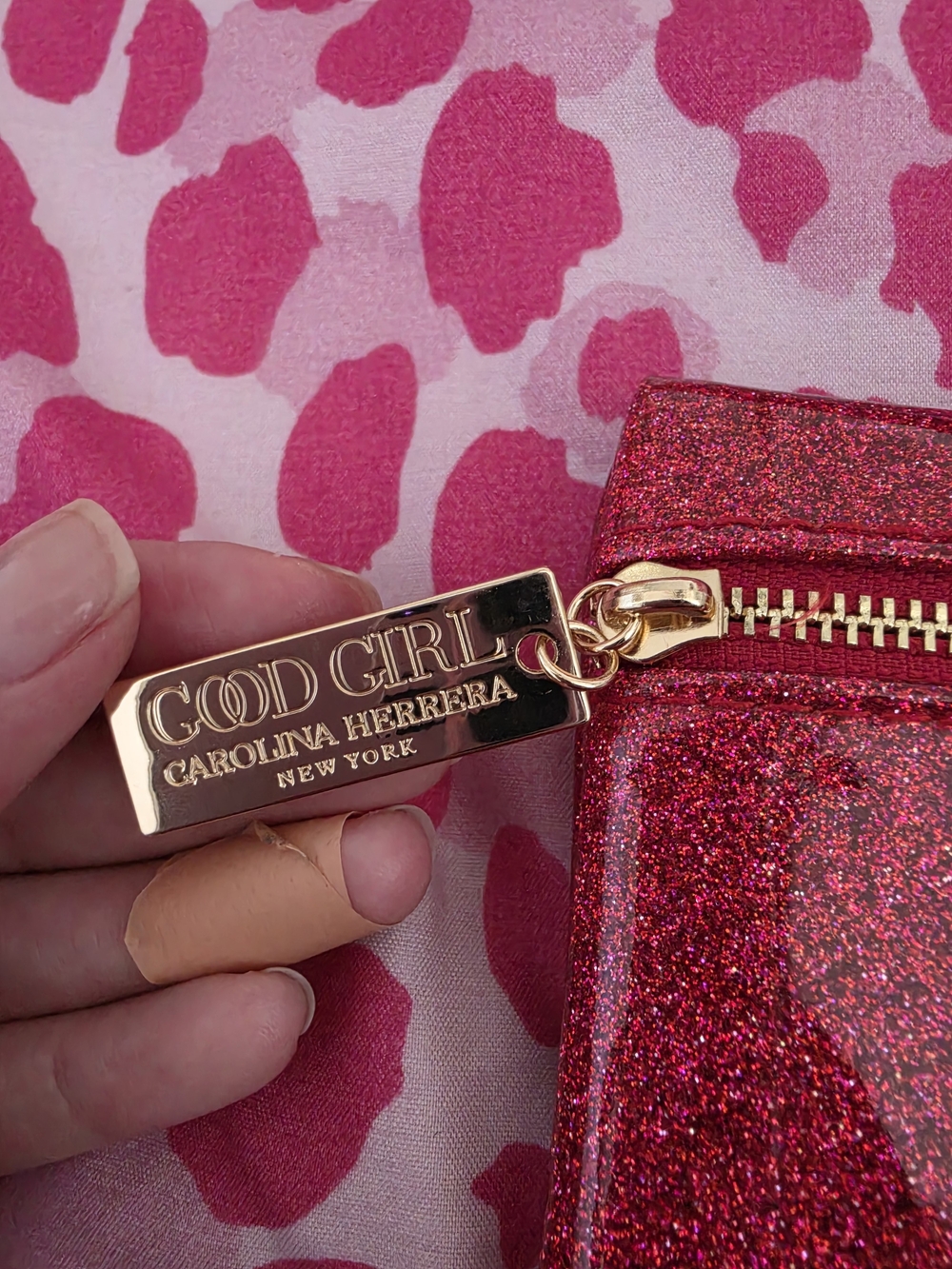 Carolina Herrera 'Good Girl' Glitter Red Cosmetic Pouch